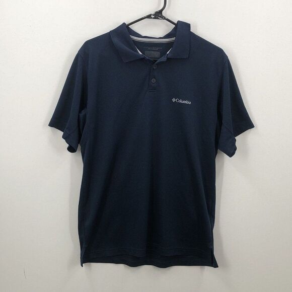 Columbia Mens Blue Collared Short Sleeve Activewear Polo Shirt Size 41 - Picture 1 of 6